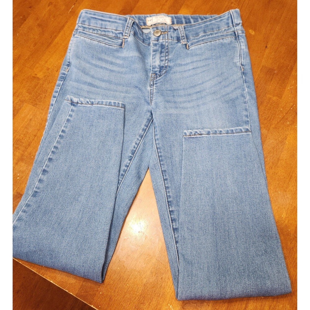 Free People Jeans 61855-16515125 Cropped Skinny Stretch Womens Size W 28